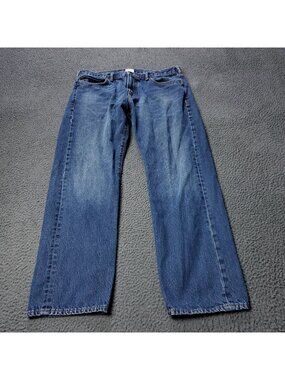 Dockers Straight Fit Jeans Mens 36x30 Tag  Blue Denim Casual Adult Cotton USA